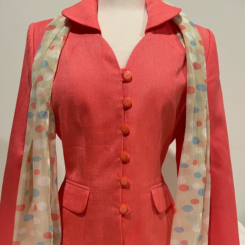 NWT Sag Harbor Button Coral Polyester Career Blazer size 10